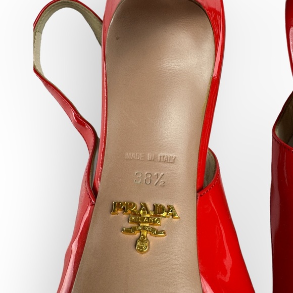 Prada Patent Leather Slingback Heels - Picture 6 of 6
